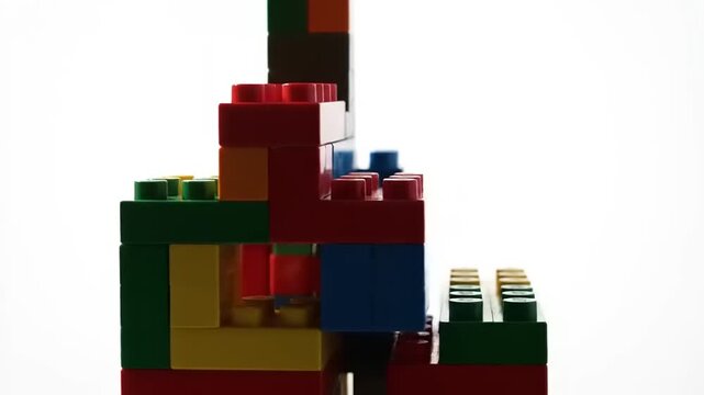 Colorful Lego Blocks Stacked Together.