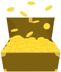 돈떨어지는 금화상자