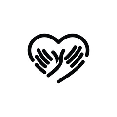 Obraz premium Heartshaped symbol of hands representing care and support.