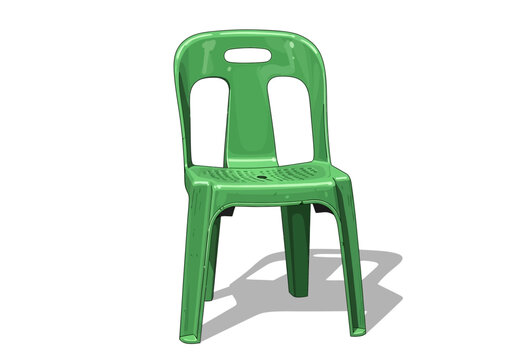 Bright Plastic Chair for Outdoor Food Stalls