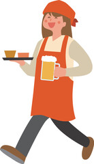 飲食店女性スタッフ