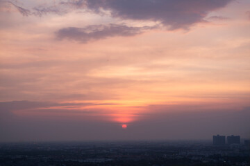 Obraz premium Beautiful clouds with blue sky background. Nature weather