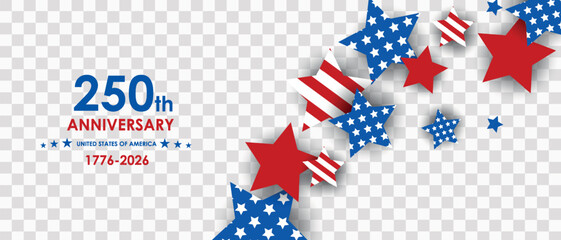 Obraz premium US Independence Day 250th Anniversary United States of America