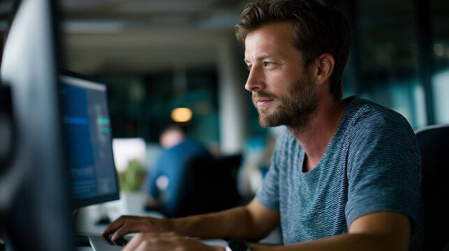 Faceless designer working on portal website design to systematically improve customer experiences interface optimization process user journey enhancement website improvement