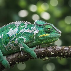 Fototapeta premium iguana on a tree