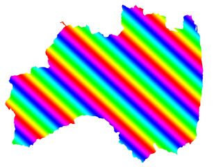 福島県　虹色　カラフル　縞模様　イラスト