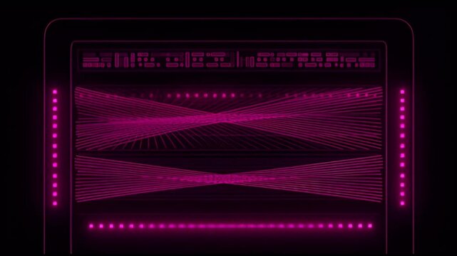 Musical instrument vector server motherboard with wave note blink