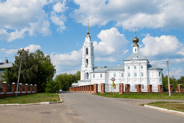 View of the ancient Annunciation Cathedral (1810) on a sunny August day. Bui, Kostroma region. Russia