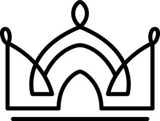 Fototapeta premium Vector crown icon aesthetics thin line sign Logo. Outline Crown Isolated Contour Symbol Illustration for your web and mobile app design logo concept