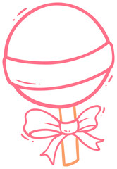 Obraz premium Lollipop with Ribbon Sticker
