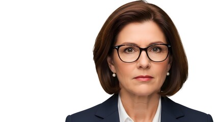 Professional Woman Portrait on White Background