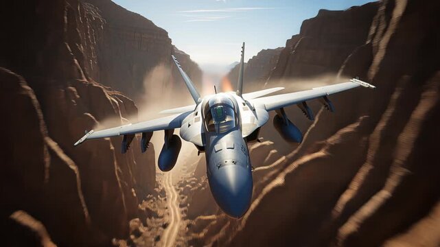 Single pilot aircraft performs challenging canyon flying exercise