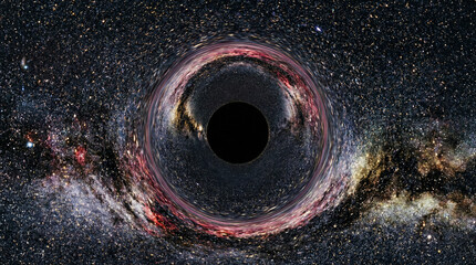 Black Hole in Deep Space &ndash; Cosmic Vortex Background
