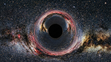 Black Hole in Deep Space &ndash; Cosmic Vortex Background
