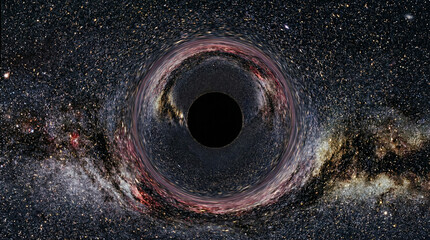 Black Hole in Deep Space &ndash; Cosmic Vortex Background
