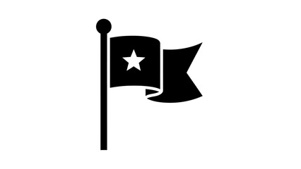 Black Flag with White Star Symbol.