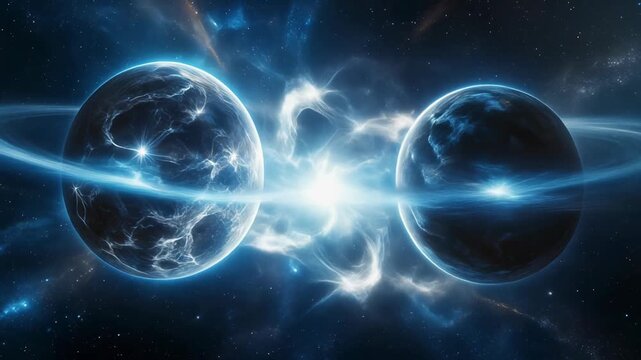 Visualization of a Powerful Neutron Star Collision in Deep Space
