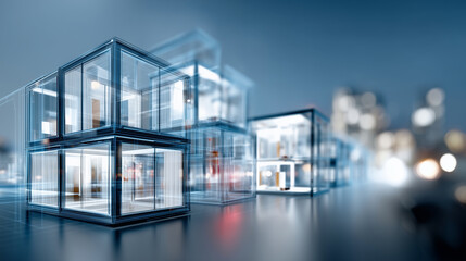 Obraz premium Advanced three-dimensional building design concept using cutting-edge digital technology, architectural visualization and construction planning workflow, engineering modeling innov