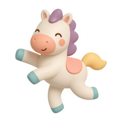 Fototapeta premium PNG Cute cartoon unicorn illustration