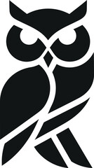 Stylized owl silhouette logo