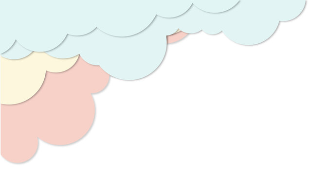 Pastel Cloudscape: Dreamy Layered Sky Illustration