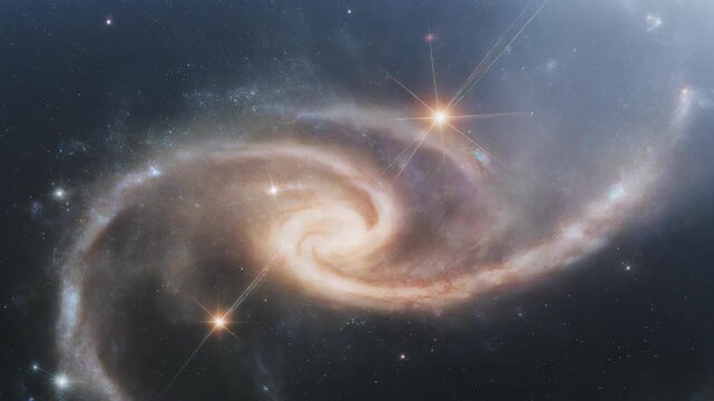 Majestic Whirlpool Galaxy M51 and its Interacting Companion in Deep Space