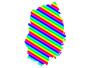 岩手県　虹色　カラフル　縞模様　イラスト