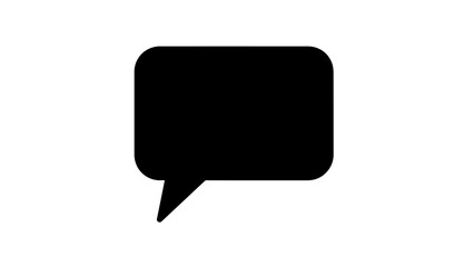 Fototapeta premium Black speech bubble icon symbol.