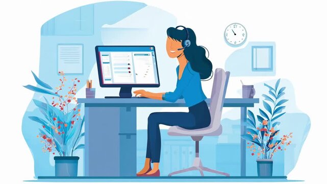 Customer service representative guiding a client through online claims submission on a desktop platform highlighting userfriendly digital processes.