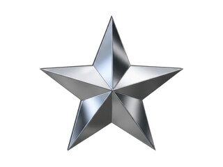 Obraz premium A shiny star with five points on a white background