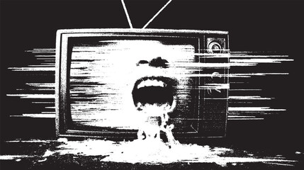 Abstract horizontal lines looking like tv static or glitch noise vector background.