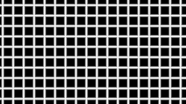 Abstract Monochrome Grid Pattern, Seamless Looping Optical Illusion Background, Modern Technology Business Concept