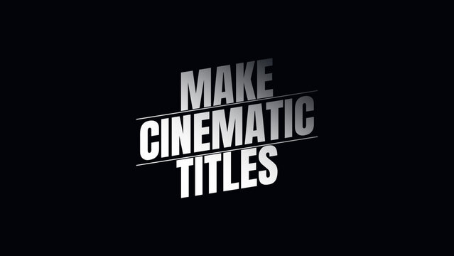 Cinematic Text Animations