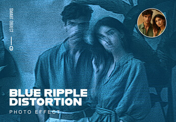 Blue Ripple Distortion Photo Effect