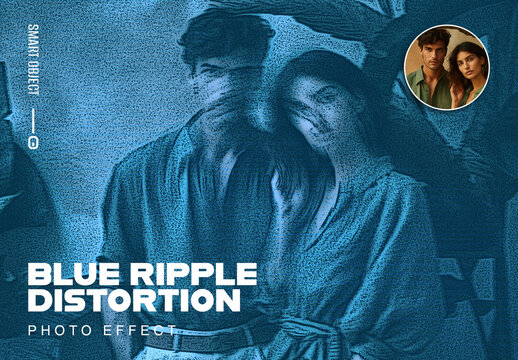 Blue Ripple Distortion Photo Effect