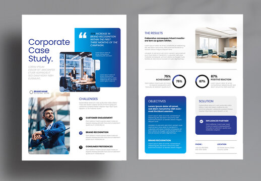 Corporate Business Case Study Brochure Template Design