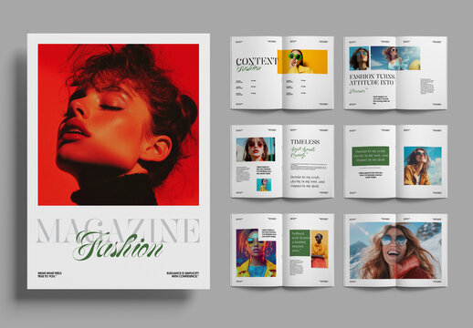 Elegant Fashion Magazine Template with Minimal Editorial Layout