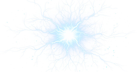 Thunder lightning energy burst overlay PNG transparent dramatic design