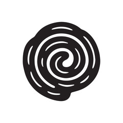 jalebi indian sweet spiral deep fried dessert snack icon silhouette