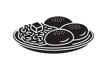 Indian pav bhaji street food with butter bread