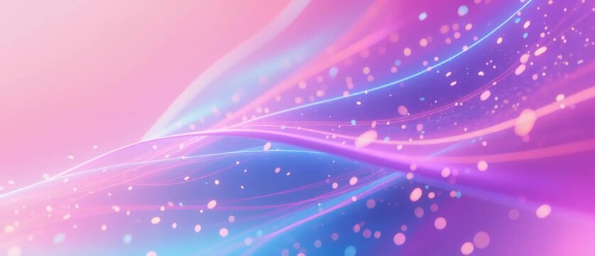  Abstract purple background featuring smooth pink and blue waves with bright energy lines in a fluid vector motion design for a textured wallpaper backdrop
