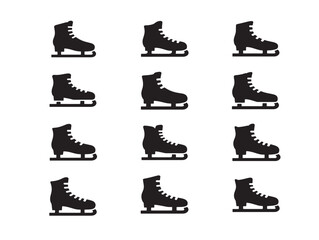 Obraz premium Modern skating sports silhouette in powerful action pose
