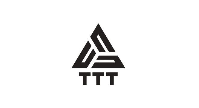 Geometric Triangle Logo Design Element TTT.