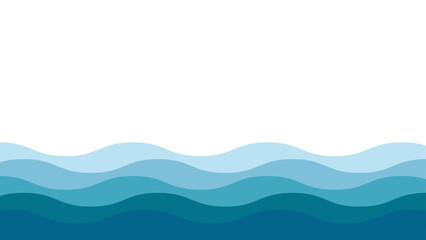 Cartoon waves on transparent background. Design of a water concept. Vector illustration © Andrii Fanta