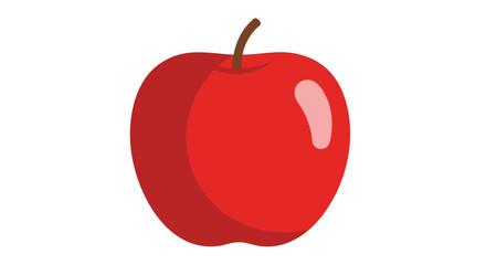 Vibrant red apple isolated on white background for healthy eating concepts
