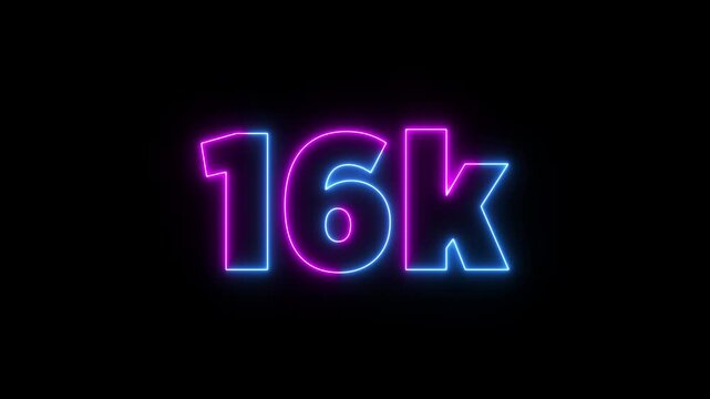 Glowing 90K Text Animation for Social Media Promotion