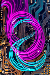 Fototapeta premium circuit board background