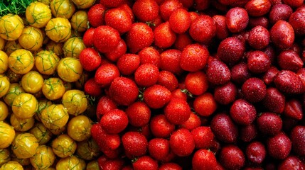 Colorful citrus fruits arranged in vibrant gradient composition