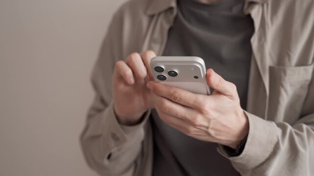 Man Holding Apple iPhone 17 Pro Max Close Up