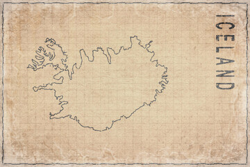 Antique Map of Iceland on Aged Paper
